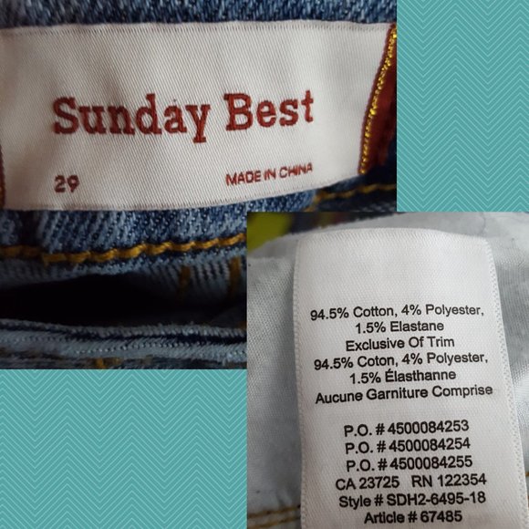 Sunday Best Medium Wash Mid Rise Cuffed Raw Hem Shorts - Picture 3 of 3